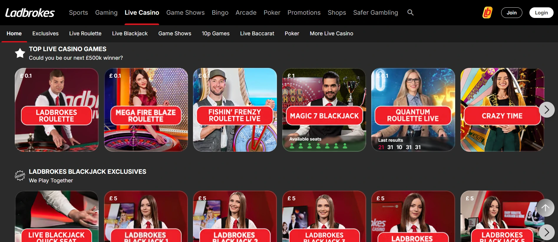 Ladbrokes casino site
